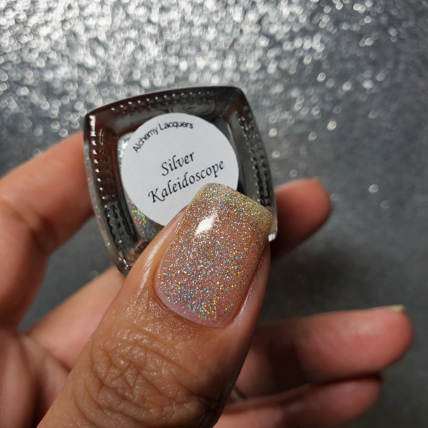 Silver Kaleidoscope (Glitter Topper)